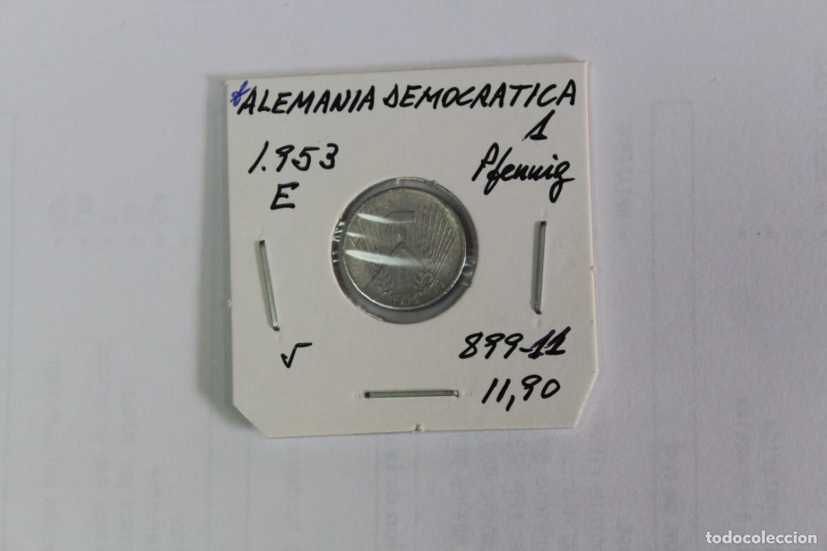 Monedas antiguas de Europa: 1 moneda de 1 Pfennigs de 1953 E de Alemania Democratica en EBC