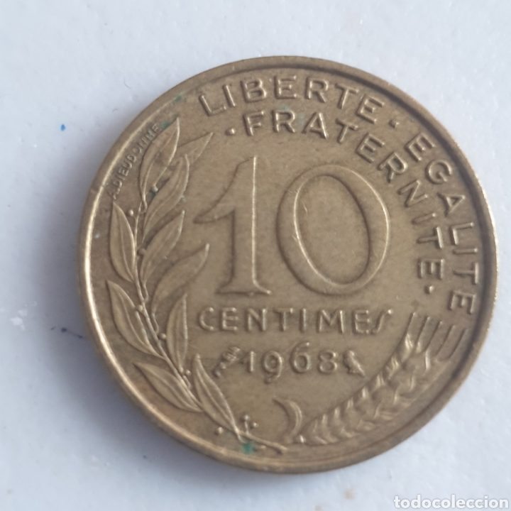 Monedas antiguas de Europa: FRANCIA 1968 10 CENTIMOS - Foto 2