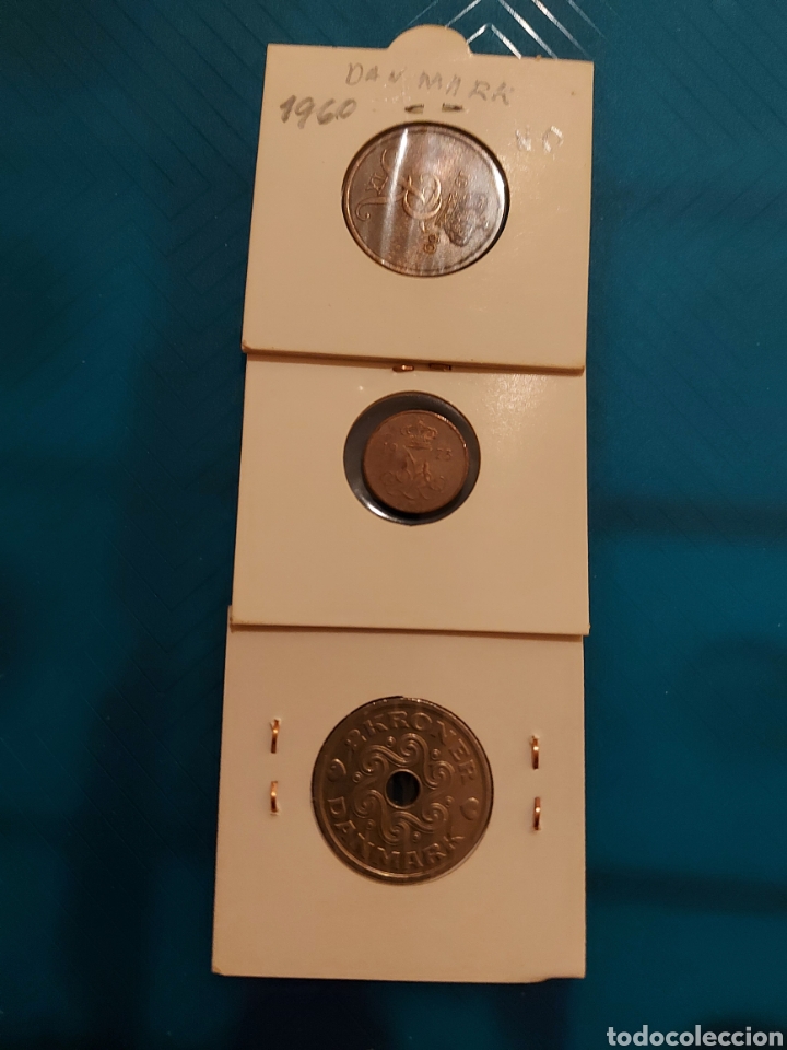 Monedas antiguas de Europa: 3 monedas Dinamarca - Foto 2