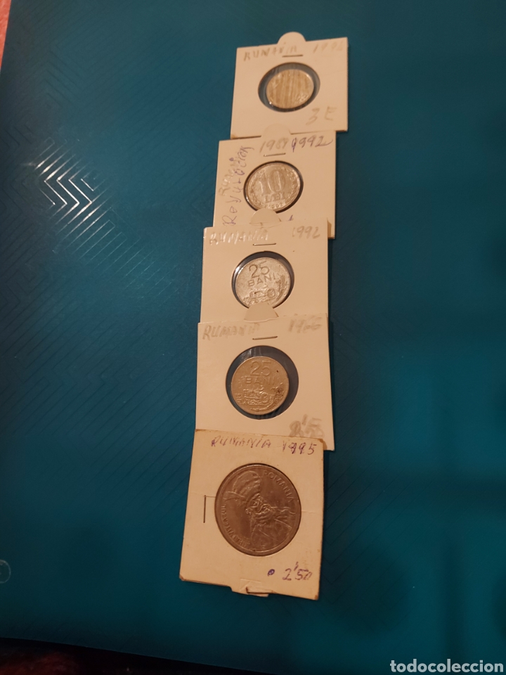 Monedas antiguas de Europa: 5 monedas de Rumania - Foto 1