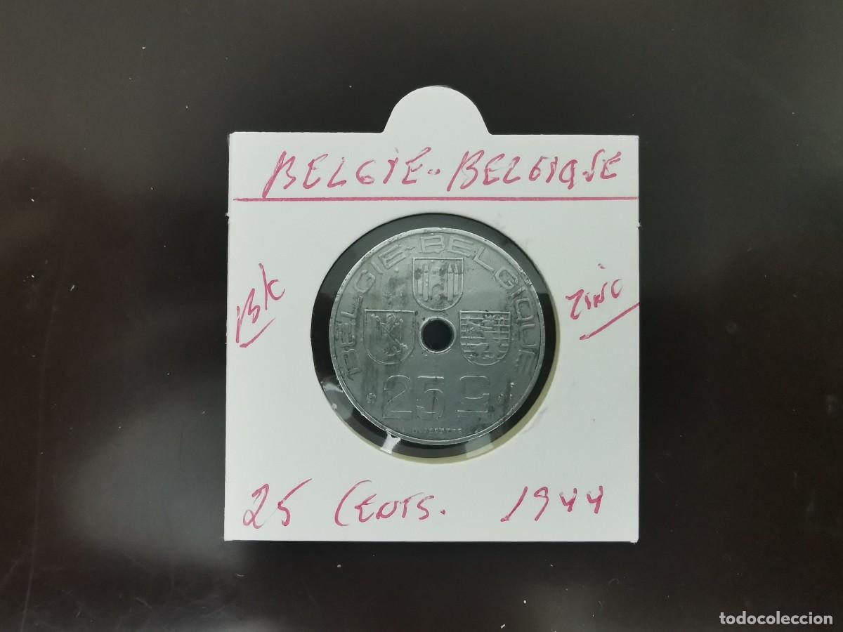 Monete antiche di Europa: BELGICA 25 CENTIMOS 1944 BC KM=132 ZINC (BELGIE-BELGIQUE)