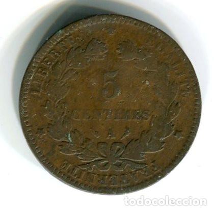 Monedas antiguas de Europa: Francia. Moneda de 5 centimos de 1897 - Foto 2
