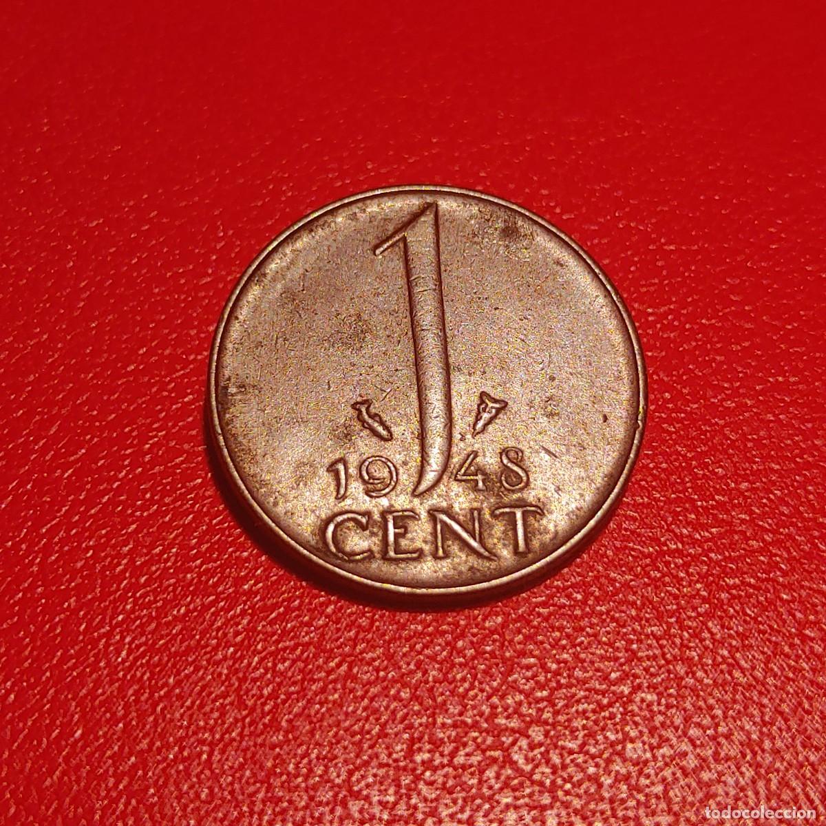 Monedas antiguas de Europa: 1 CENT 1948 HOLANDA BUENO - Foto 2