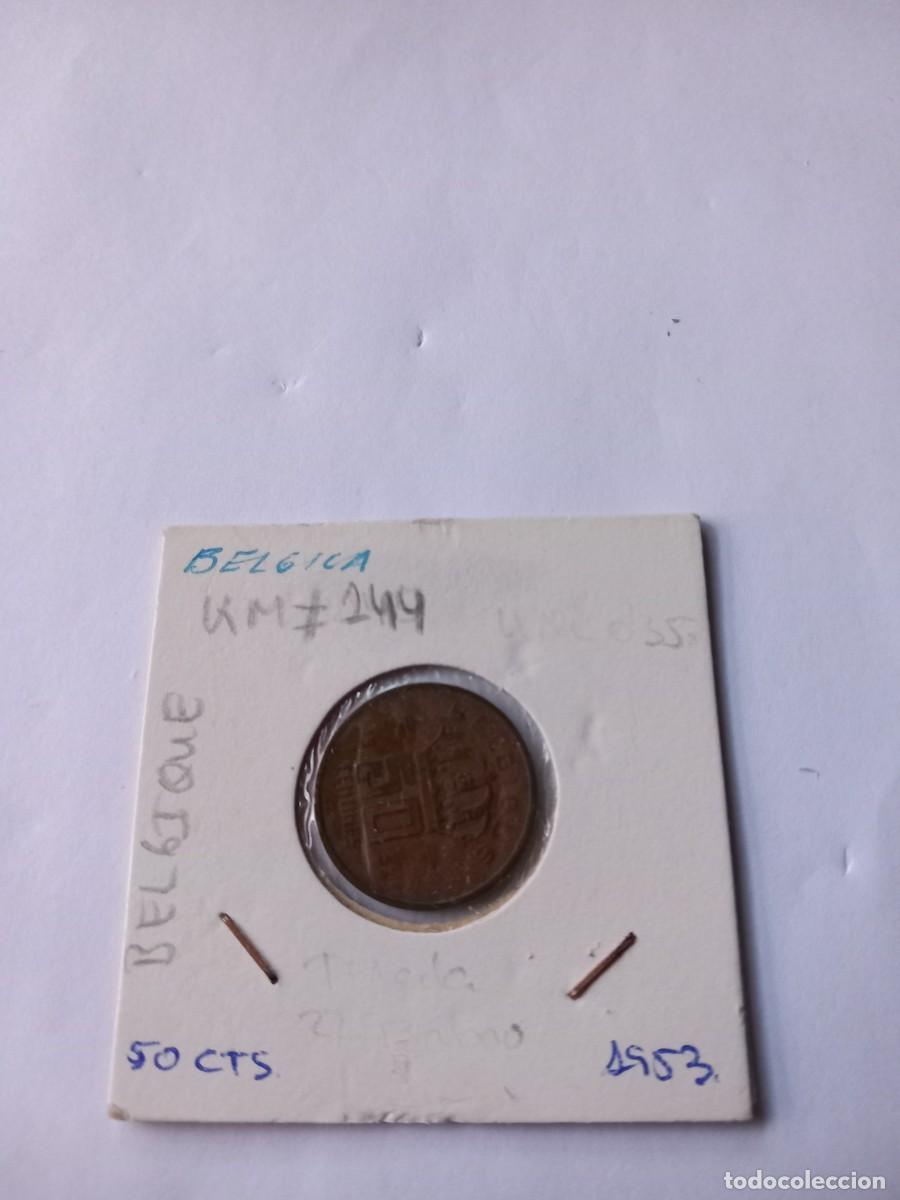Old Coins of Europe: B&Eacute;LGICA 50 C&Eacute;NTIMOS 1953 &ldquo;BELGIQUE&rdquo; KM#144 BONITA