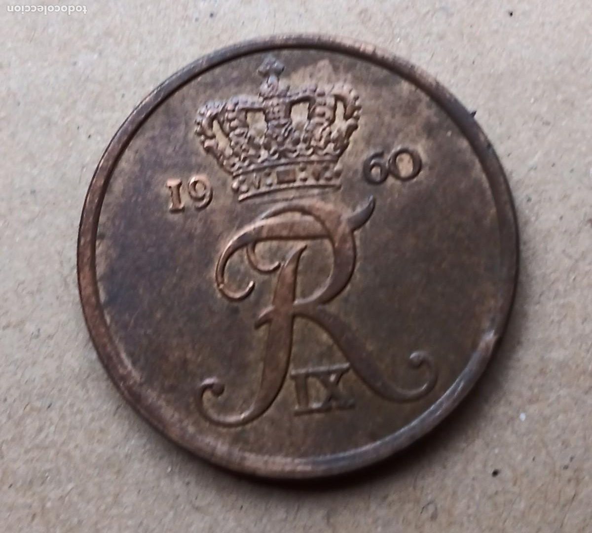 Monedas antiguas de Europa: DINAMARCA - 5 ORE 1960 BC - Foto 1