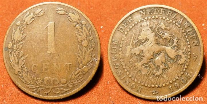 Monedas antiguas de Europa: MONEDA DE HOLANDA , 1 CENTIMO 1905 - Foto 1
