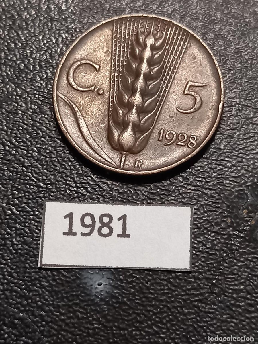 Monedas antiguas de Europa: Italia 5 centesimi 1928 - Foto 1