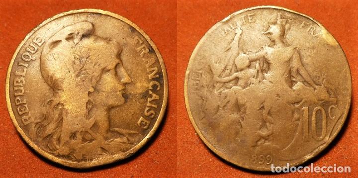 Monedas antiguas de Europa: MONEDA DE FRANCIA 10 CENTIMOS 1899 - Foto 1