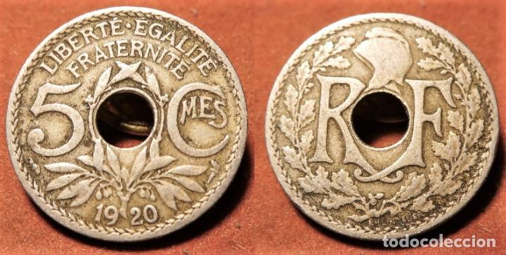 Monedas antiguas de Europa: MONEDA DE FRANCIA 5 CENTIMOS 1920 - Foto 1