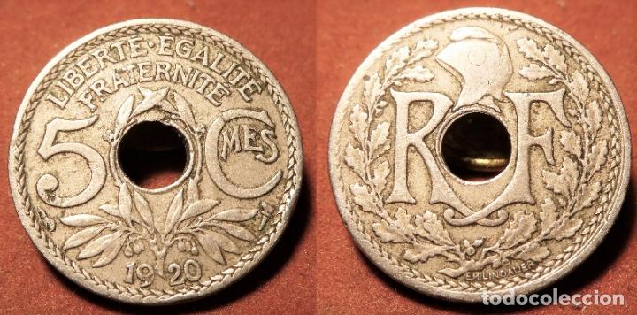 Monedas antiguas de Europa: MONEDA DE FRANCIA 5 CENTIMOS 1920 - Foto 1