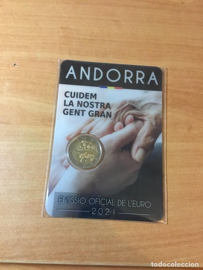 Monedas antiguas de Europa: Andorra 2021 - Cartera 2&euro; - Cuidemos de nuestros mayores