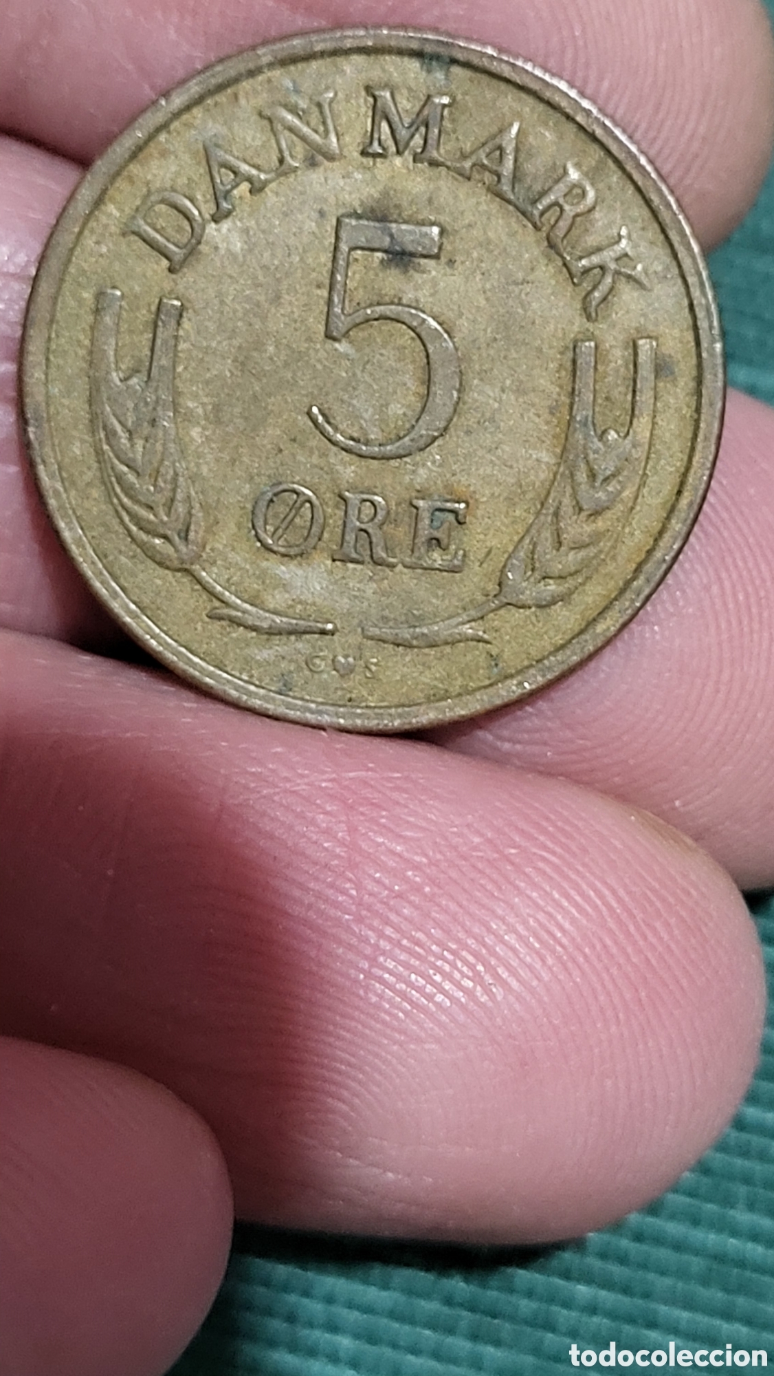 Monedas antiguas de Europa: Moneda 5 ore Dinamarca 1970 - Foto 2