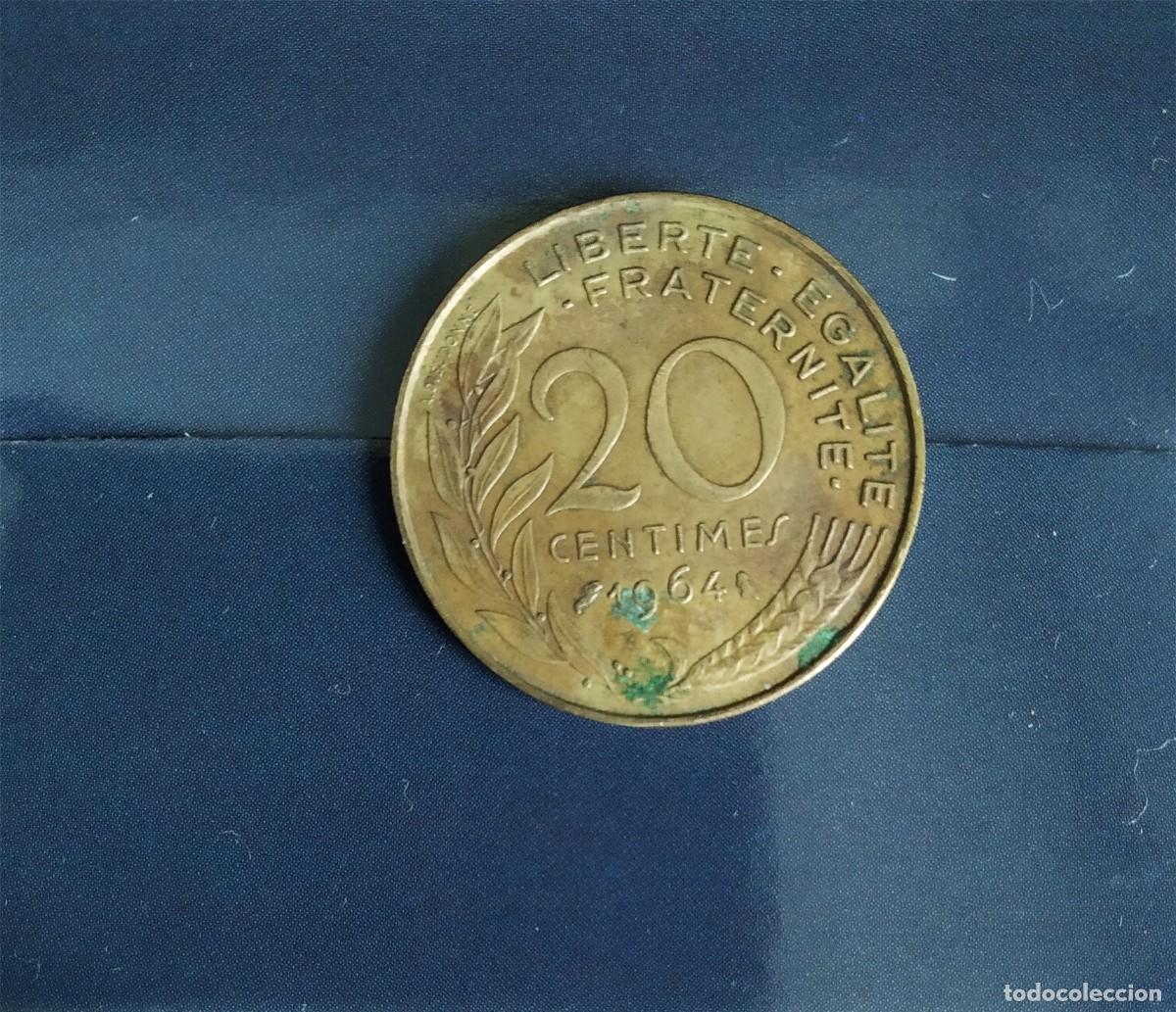 Monedas antiguas de Europa: 20 CENTIMOS FRANCIA 1964 - Foto 2