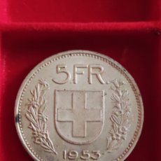 Monedas antiguas de Europa: MONEDA DE PLATA 5 FRANCS 1953 SUIZA