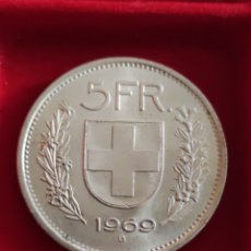 Monedas antiguas de Europa: MONEDA DE PLATA 5 FRANCS 1969 SUIZA