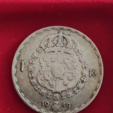 Monedas antiguas de Europa: LOTE DE 4 MONEDASDE PLATA DE 1 Y 2 KRONOR DE SUECIA