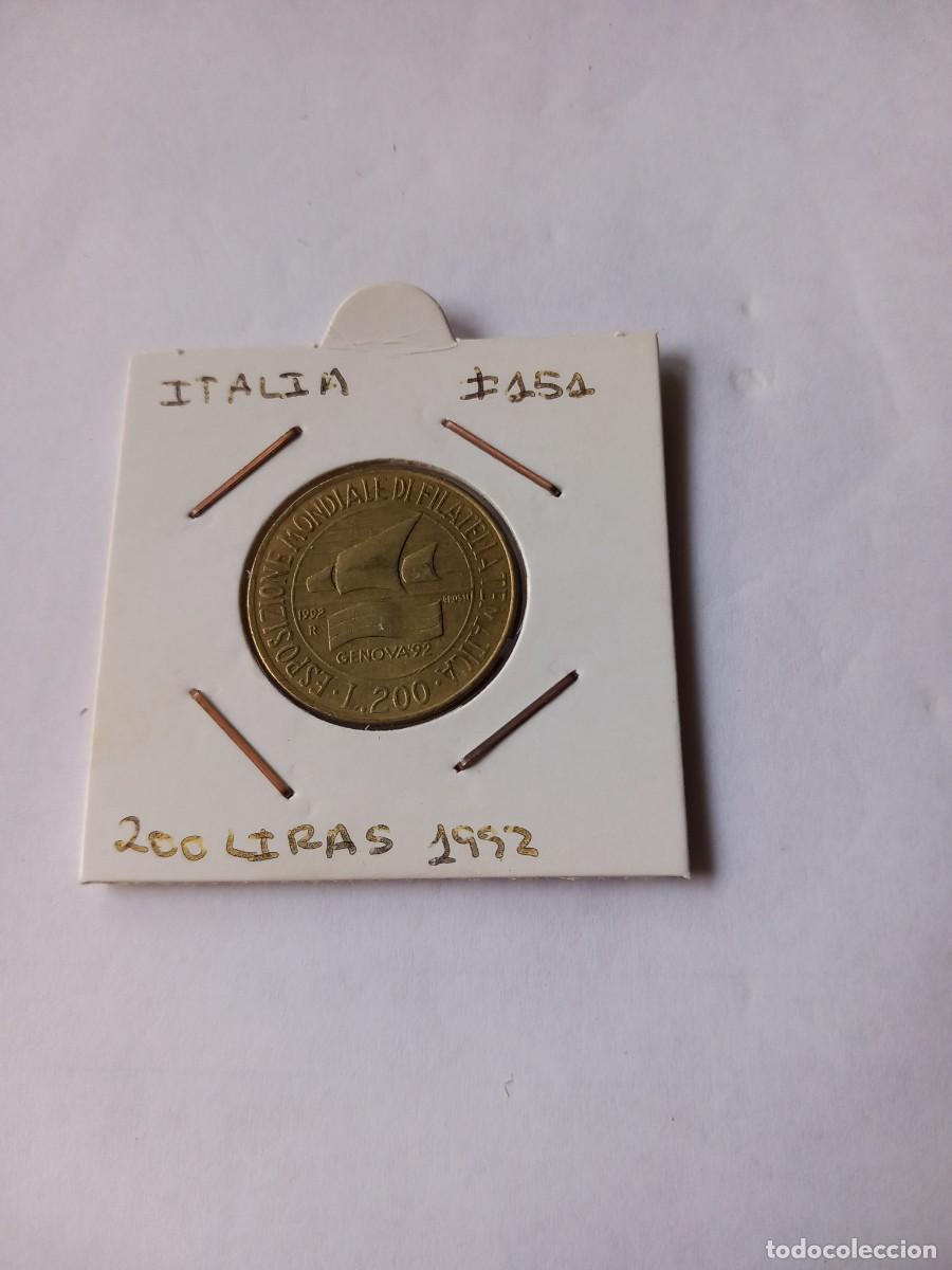 Alte M&uuml;nzen aus Europa: ITALIA 200 LIRAS 1992 &ldquo;GENOVA SELLO EXPO 92&rdquo; KM#151 EXCELENTE