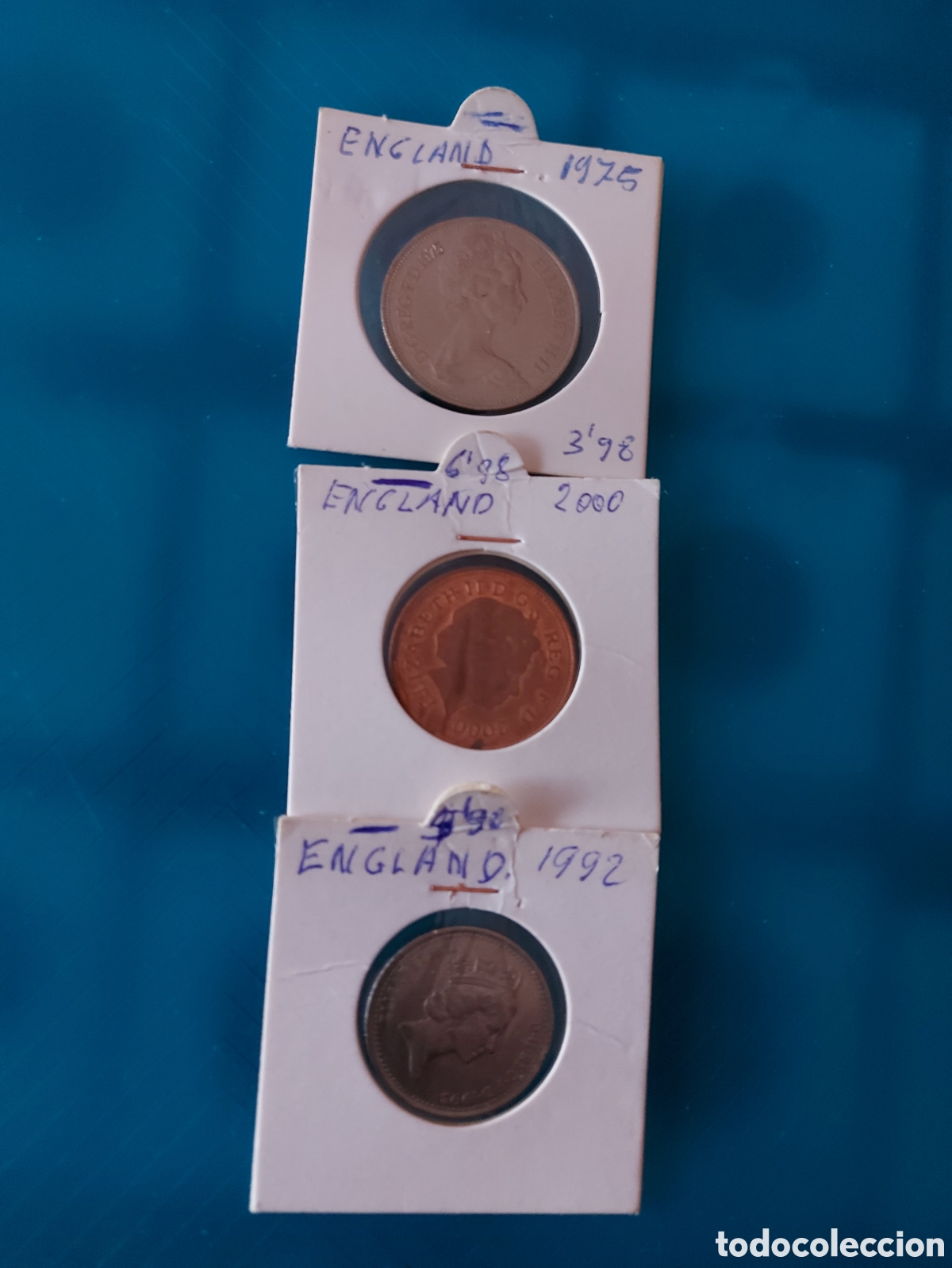 Monedas antiguas de Europa: 3monedas de England - Foto 1