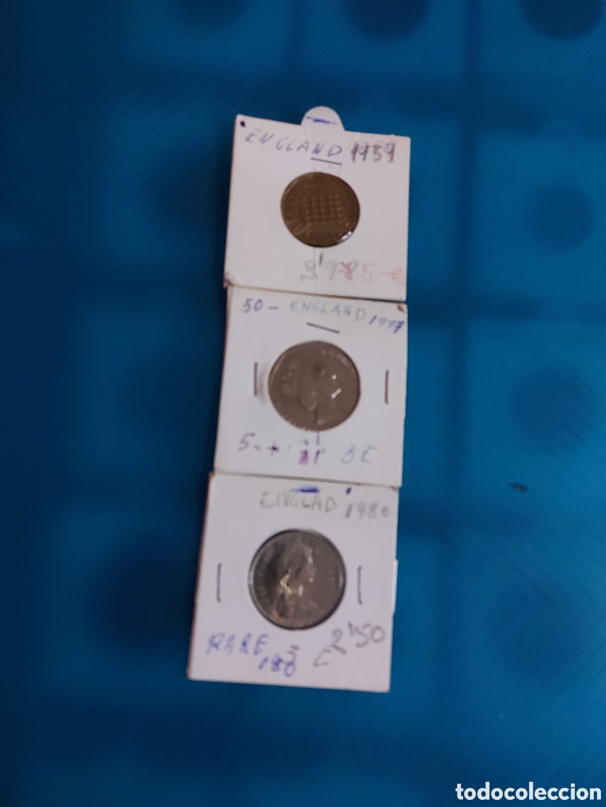 Monedas antiguas de Europa: 3monedas England - Foto 1