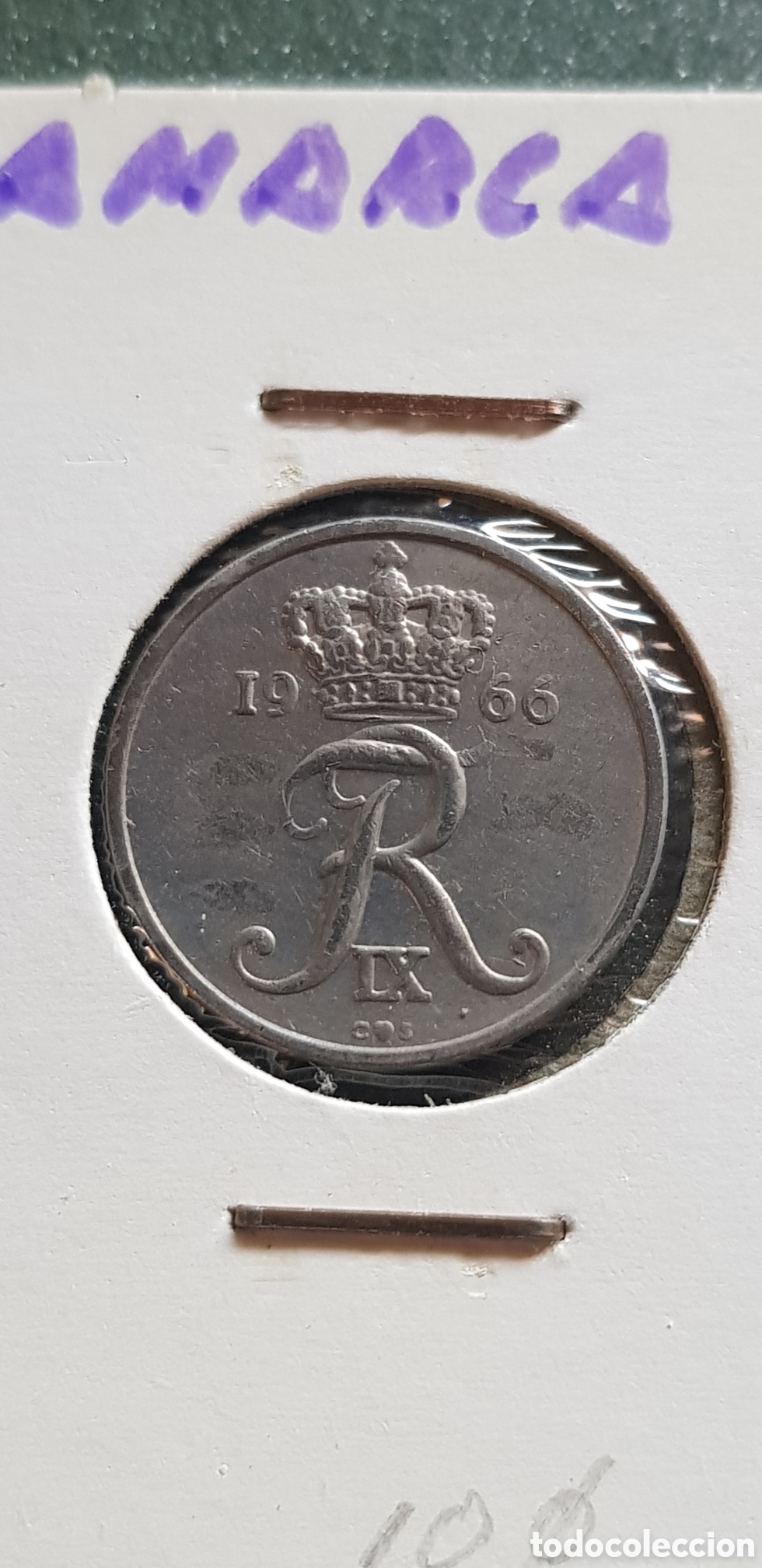 Monedas antiguas de Europa: 10 Ore 1966 Dinamarca - Foto 1