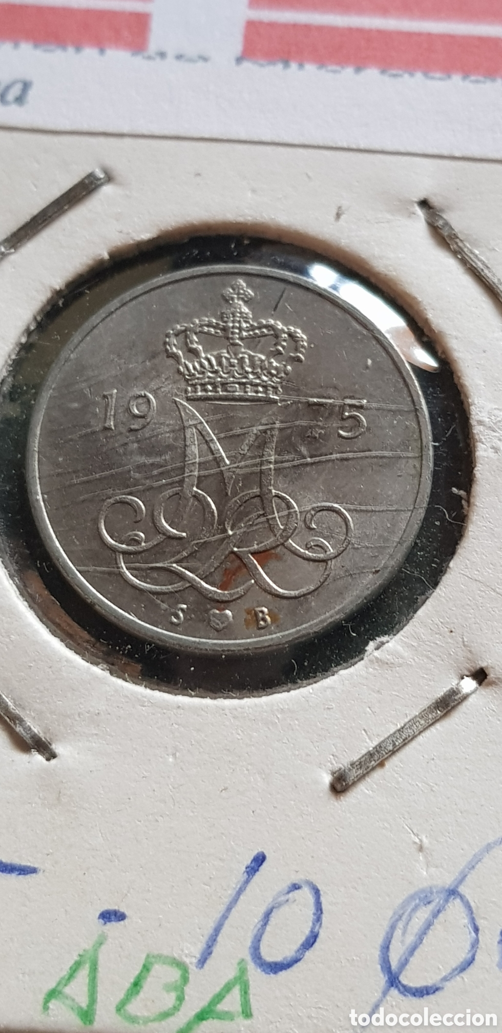 Monedas antiguas de Europa: 10 Ore 1975 Dinamarca - Foto 1