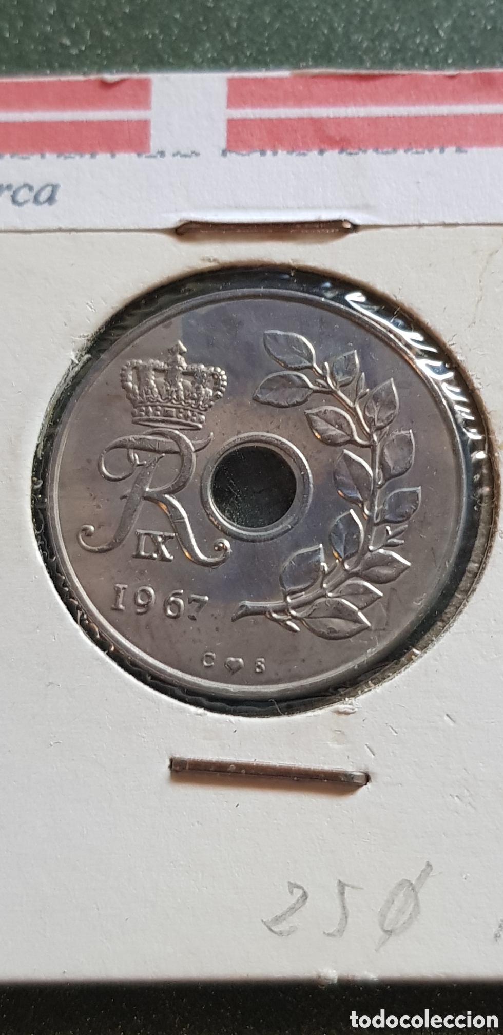Monedas antiguas de Europa: 25 Ore 1967 Dinamarca - Foto 1
