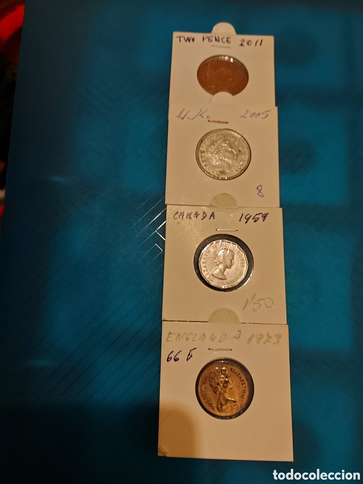 Monedas antiguas de Europa: 3 de Inglaterra 1 de Canada - Foto 1