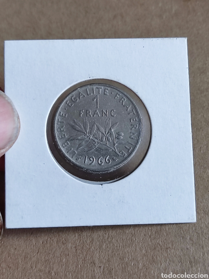 Monedas antiguas de Europa: Moneda Francia 1 Franc 1966 - Foto 2