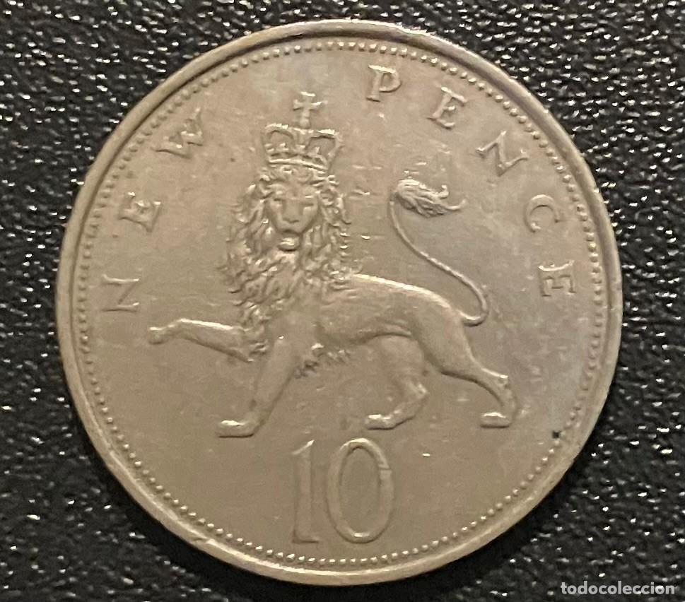 Monedas antiguas de Europa: 10 PENCE 1968 E2.(U.K) - Foto 2