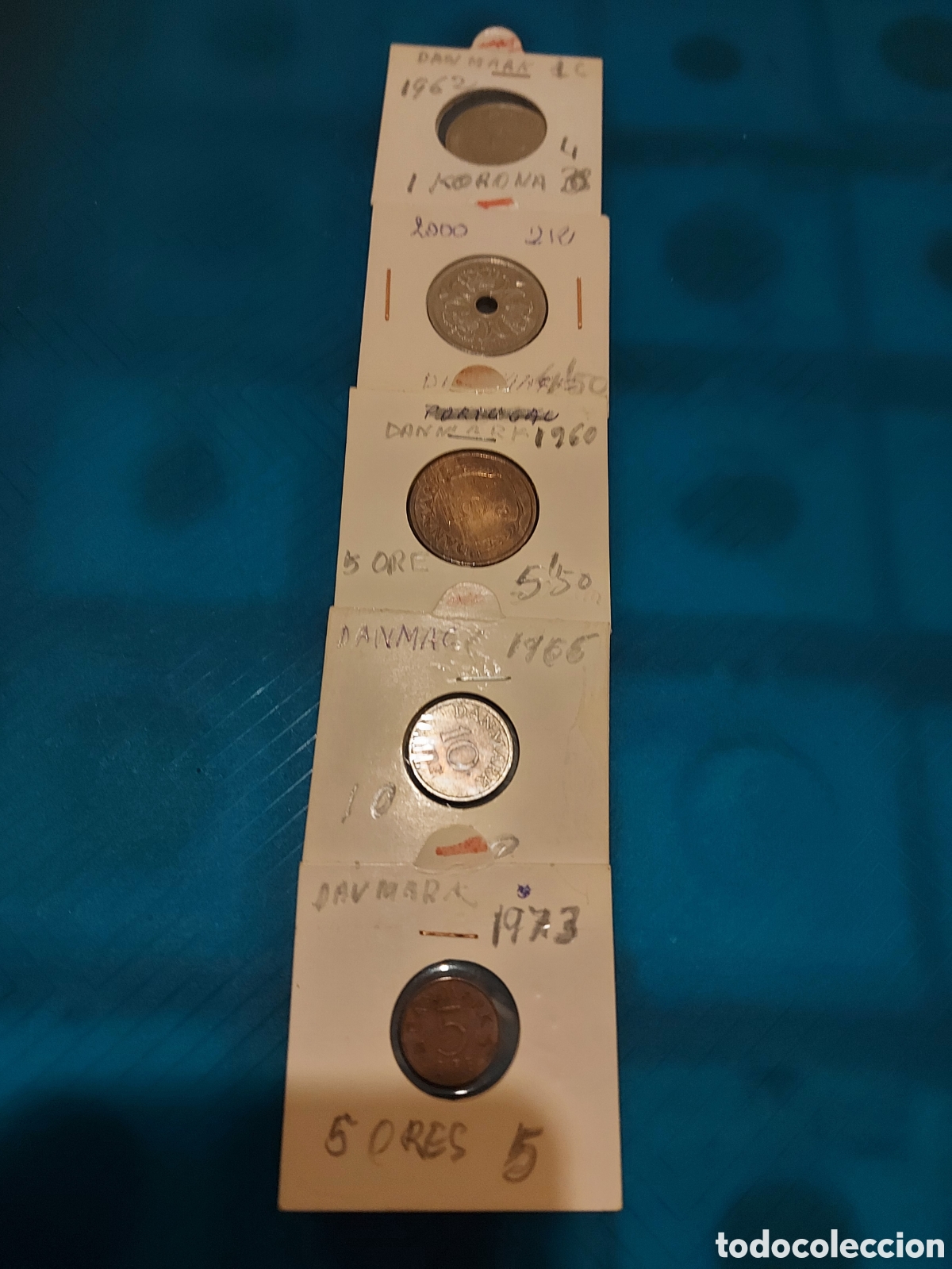 Monedas antiguas de Europa: 5monedas Dinamarca - Foto 1