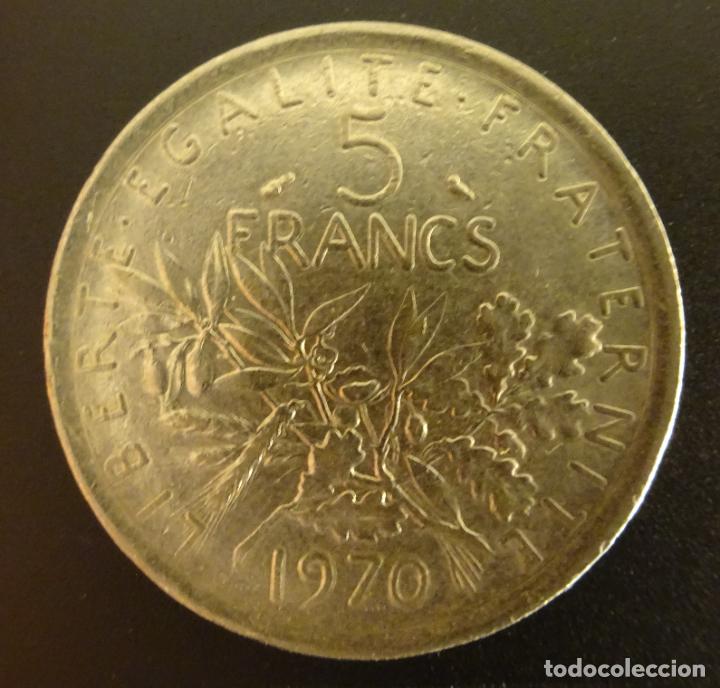 Monedas antiguas de Europa: FRANCIA 5 FRANC 1970 - Foto 2