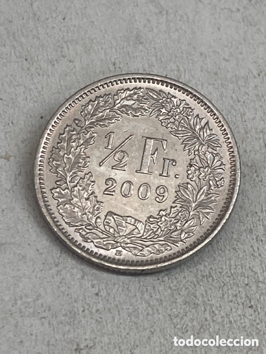 Monedas antiguas de Europa: Moneda 1/2Franco 2009 - Foto 2