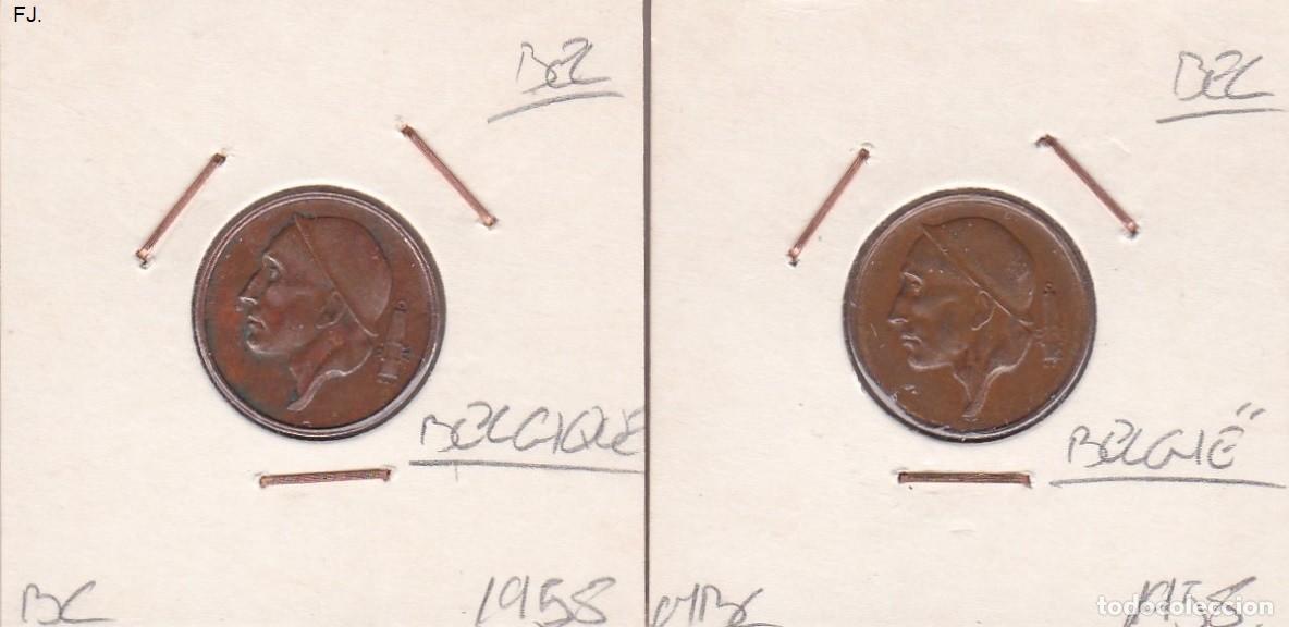 Monete antiche di Europa: 2 Monedas 50 Cts 1958 Belgica. Monedas de Belgi&euml; y Belgique Mbc.