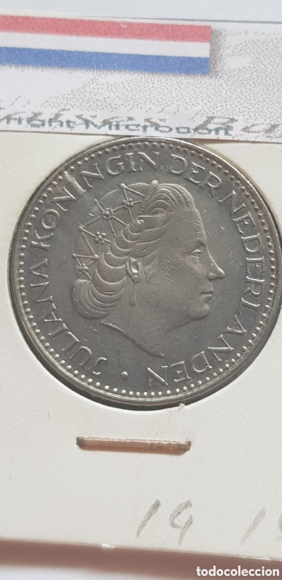 Monedas antiguas de Europa: 1 Gulden 1968 Holanda - Foto 1