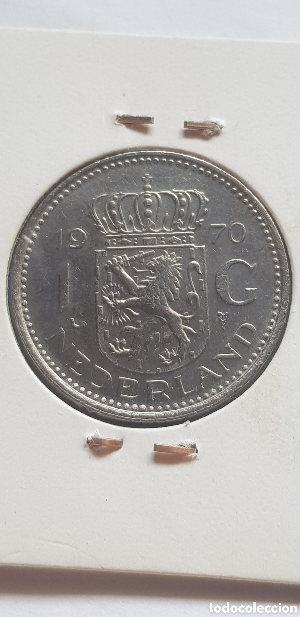Monedas antiguas de Europa: 1 Gulden 1970 Holanda - Foto 2