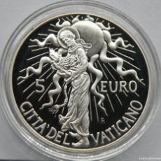 Monedas antiguas de Europa: VATICANO 5 EUROS 2007 - DIA MUNDIAL DE LA PAZ. PLATA PROOF. MUY ESCASA. ESTUCHE Y CERTIFICADO. Lote 398490844