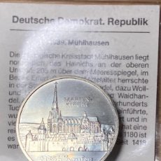 Monedas antiguas de Europa: ALEMANIA 5 MARCOS 1989 S/C IGLESIA STA MARÍA MUHLHAUSEN. Lote 398571184