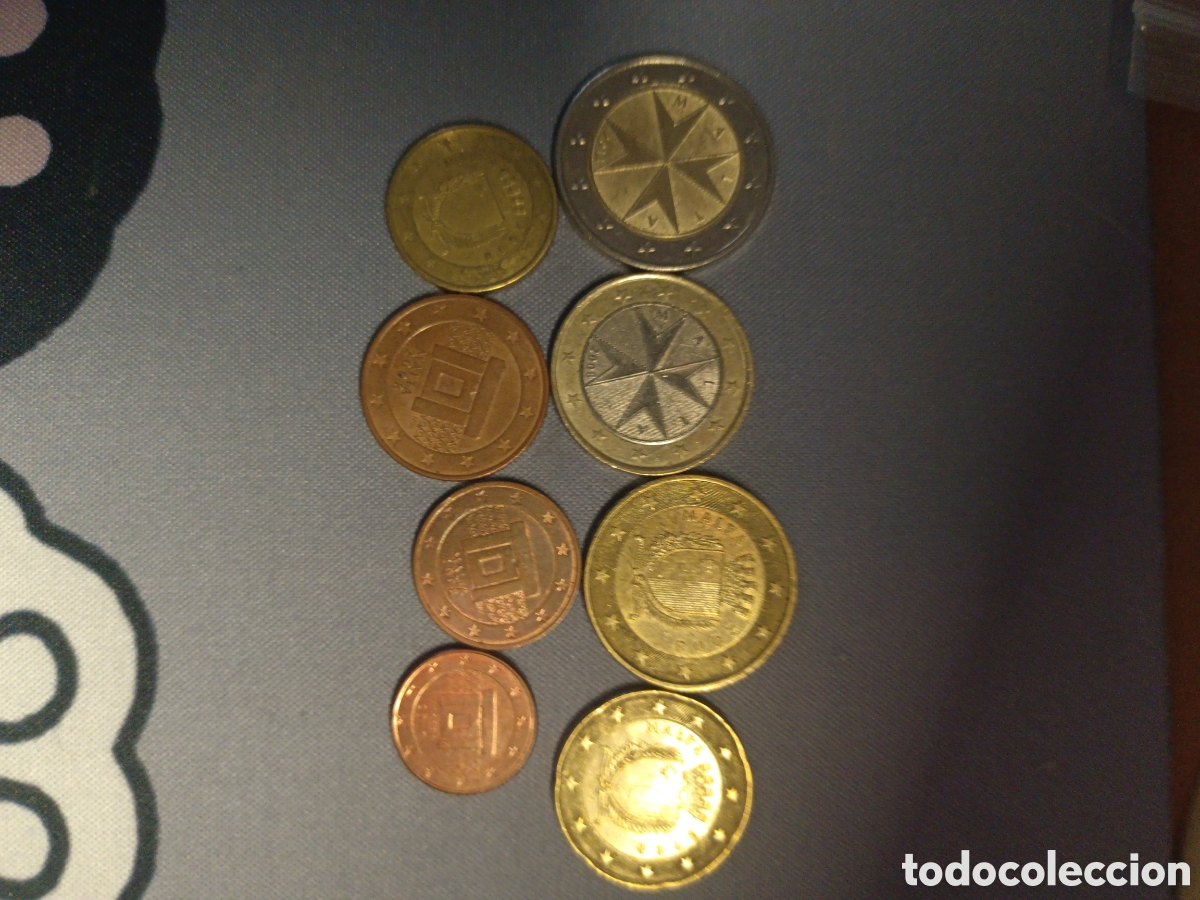 Monedas antiguas de Europa: Euros Malta 2008 y 2013 - Foto 1
