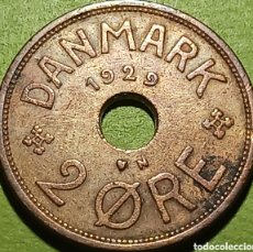 Monedas antiguas de Europa: DINAMARCA 2 ORE 1929. Lote 400676909