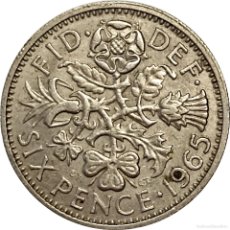Monedas antiguas de Europa: Ω REINO UNIDO. 6 PENCE DE 1965 (ISABEL II). KM# 903. (602).