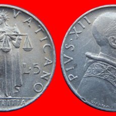 Monedas antiguas de Europa: 5 LIRAS 1953 VATICANO-87800. Lote 401083539
