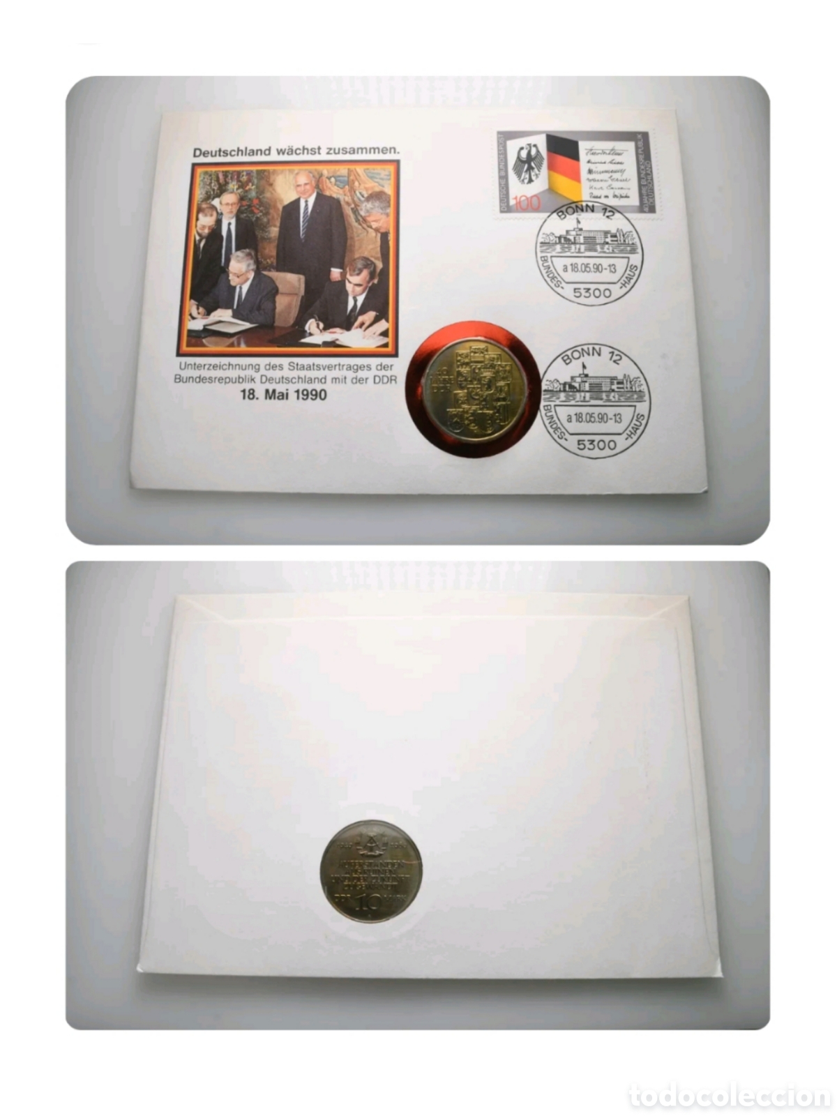 Monedas antiguas de Europa: Sobre con moneda 1949 - 1989 - Foto 1