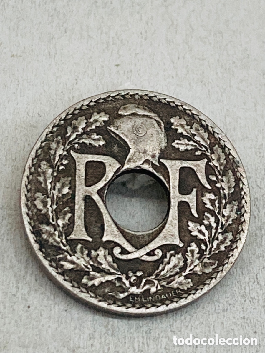 Monedas antiguas de Europa: Moneda 10 c&eacute;ntimos 1921 - Foto 2