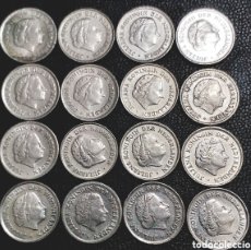 Monedas antiguas de Europa: PAISES BAJOS 16 MONEDAS 10 CENT. Lote 401582044