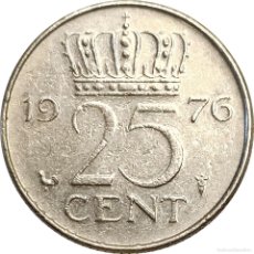 Monedas antiguas de Europa: PAÍSES BAJOS. 25 CENT DE 1976 (REINA JULIANA). KM# 183. (605).