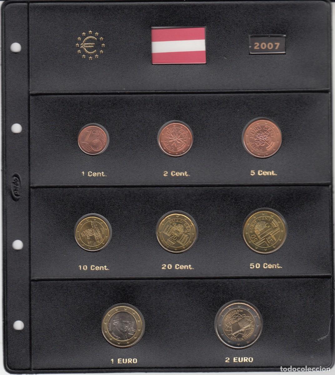 Monedas antiguas de Europa: 8 MONEDAS EURO SIN CIRCULAR -AUSTRIA 2007- EN HOJAS PARDO - SOLICITE LOS A&Ntilde;OS QUE LE FALTEN