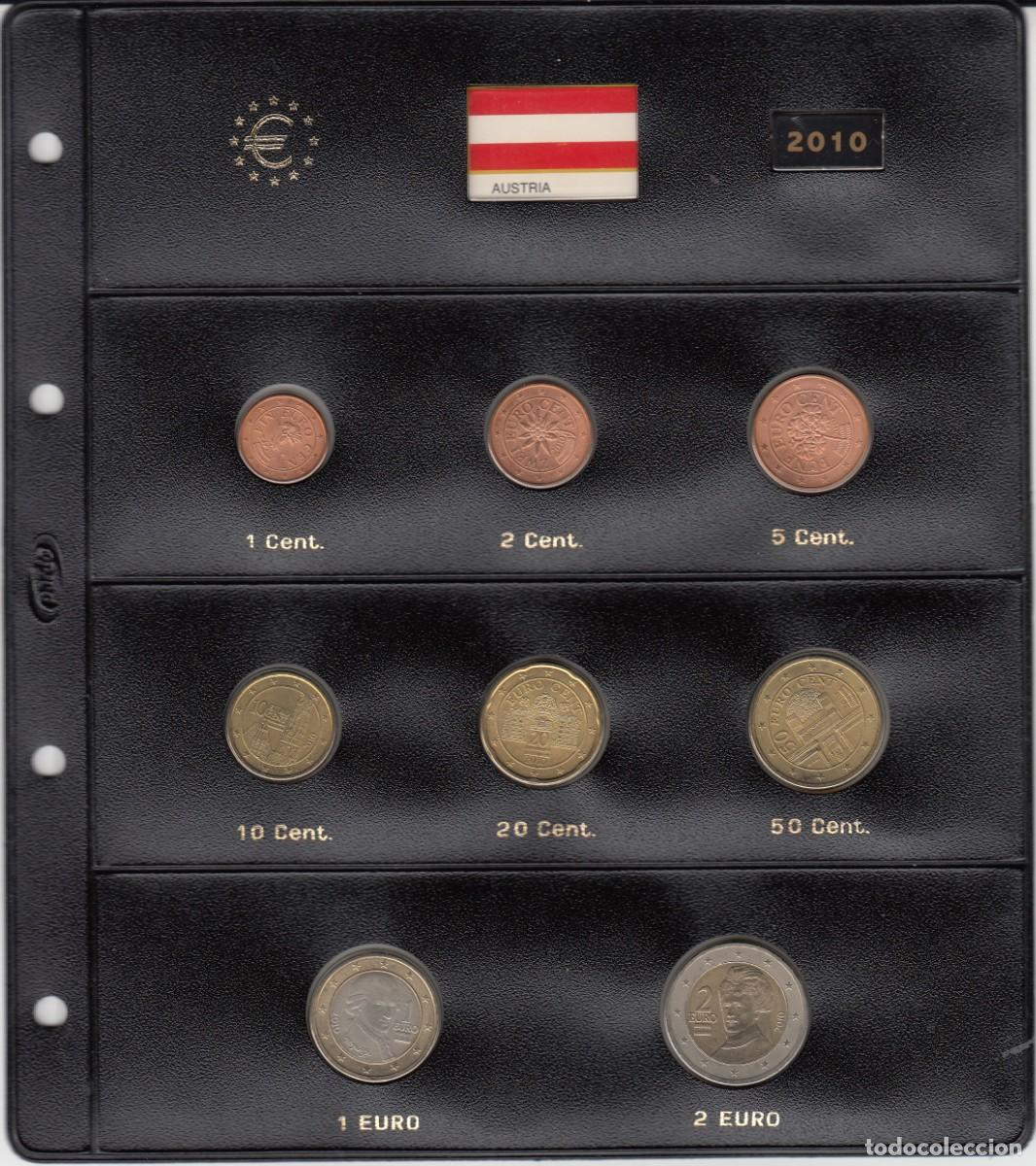Monedas antiguas de Europa: 8 MONEDAS EURO SIN CIRCULAR -AUSTRIA 2010- EN HOJAS PARDO - SOLICITE LOS A&Ntilde;OS QUE LE FALTEN