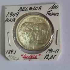 Monedas antiguas de Europa: MONEDA DE PLATA DE 100 FRANCS DE 1949 KM 139.1 DE BELGICA EN MBC+. Lote 401718119