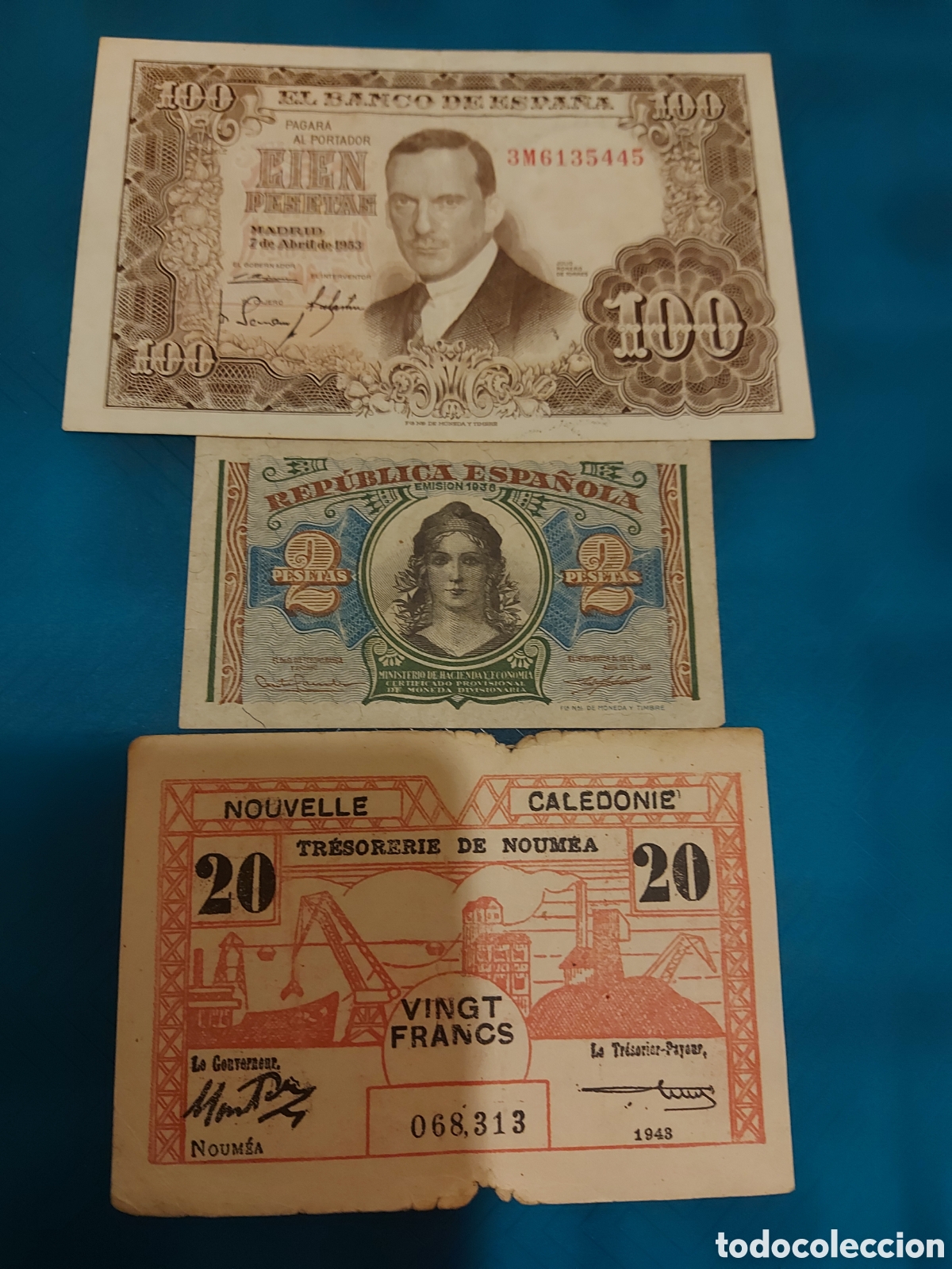 Monedas antiguas de Europa: 2 deEspa&ntilde;a yCaledonia - Foto 2