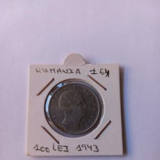 Monedas antiguas de Europa: RUMANÍA 100 LEI 1943 KM#64 EXCELENTE. Lote 401986349
